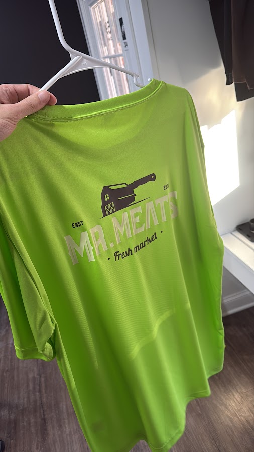 Custom DTF printed t-shirt for Mr. Meats - M&M Graphic Designs Long Branch NJ